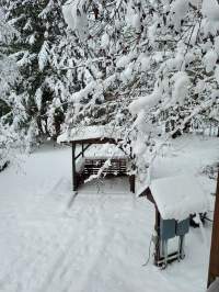 Gazebo in the snow