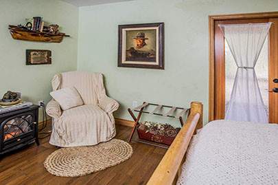 Cozy up to a warm fire in the John Wayne Room